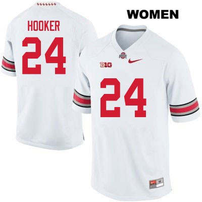 Ohio State Buckeyes Women's Malik Hooker #24 White Authentic Nike College NCAA Stitched Football Jersey MN19D66VW